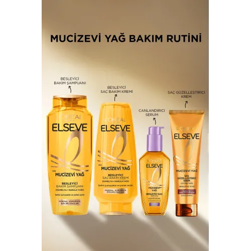 Elseve Mucizevi Yağ Saç Güzelleştirici Krem Kuru ve Sert Saçlar İçin 150ml